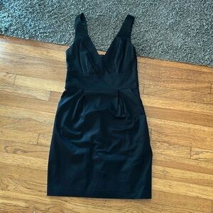 Express Design Studio Black Cocktail Dress V Neck Size 2